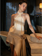 Halter Neck Open-Back Mini Dress