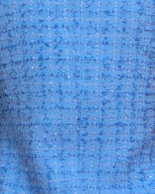 Crew Neck Sleeveless Tweed Top & Shorts Set