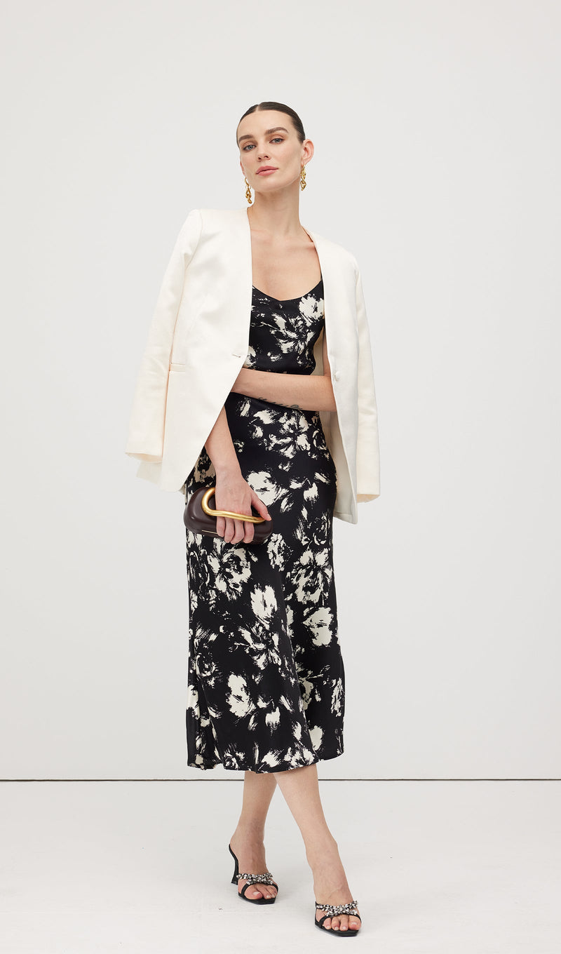 Floral Printed Slip Midi Dress