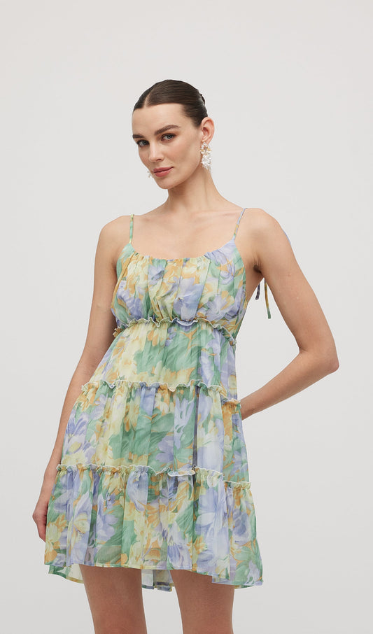 Floral Printed Smocked Mini Dress