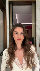 V-Neck Long-Sleeve Lace-Panel Waist-Drape Knit Dress