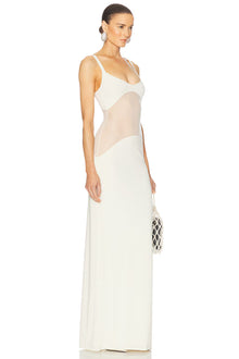 Spaghetti Strap Mesh Splicing Bodycon Dress