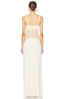 Spaghetti Strap Mesh Splicing Bodycon Dress