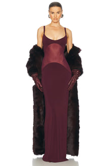 Spaghetti Strap Mesh Splicing Bodycon Dress