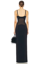 Spaghetti Strap Mesh Splicing Bodycon Dress