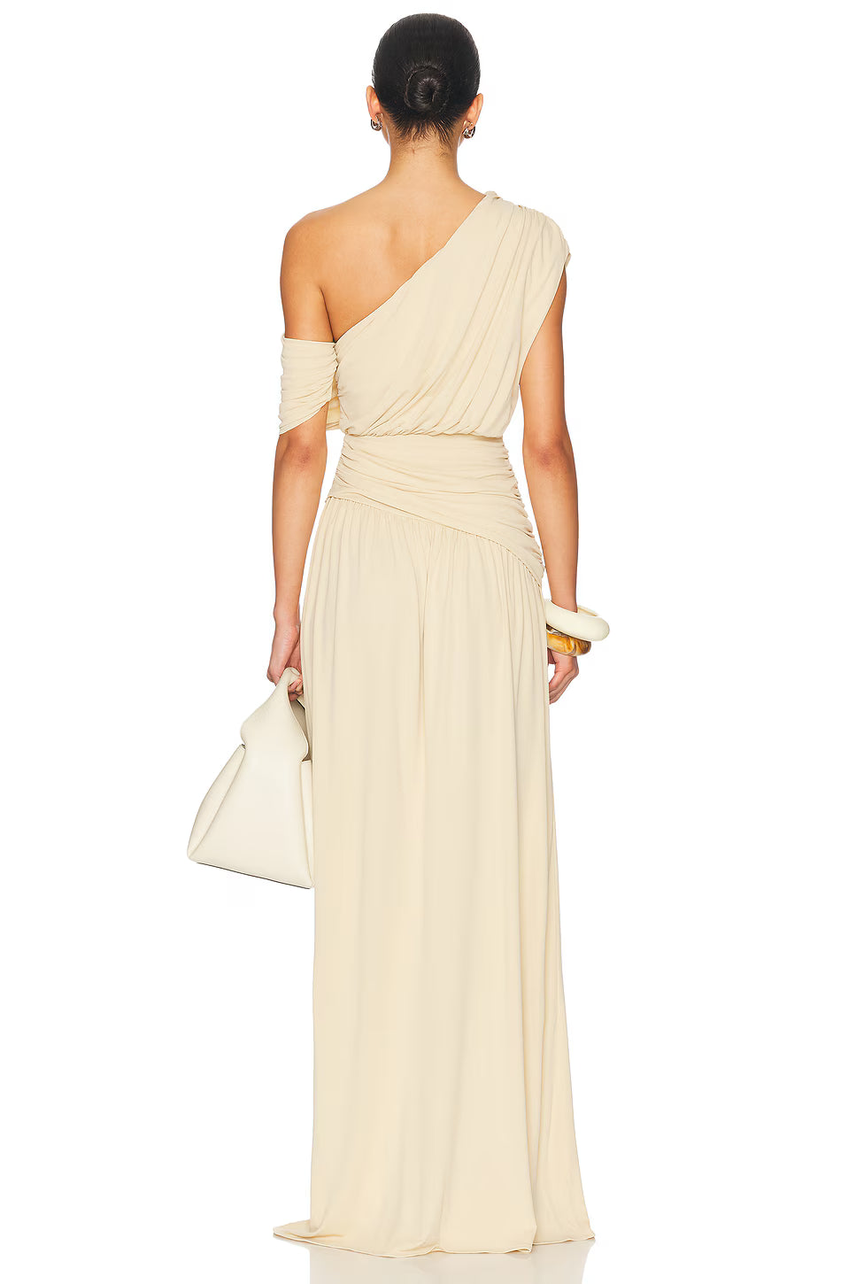 One-Shoulder Ruched Maxi Dress