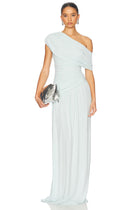 One-Shoulder Ruched Maxi Dress