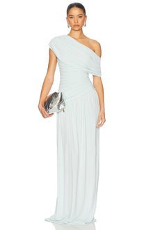 One-Shoulder Ruched Maxi Dress