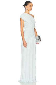 One-Shoulder Ruched Maxi Dress