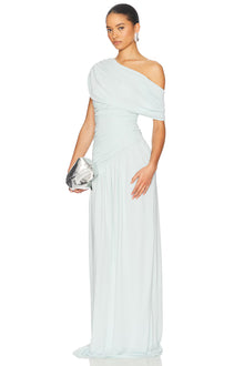 One-Shoulder Ruched Maxi Dress
