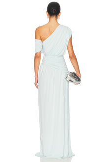 One-Shoulder Ruched Maxi Dress
