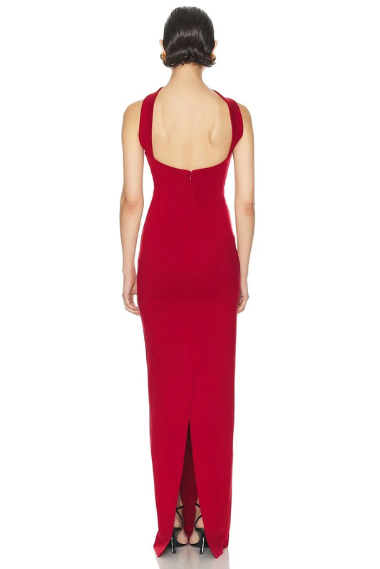 Neck-Wrap Strap Strapless Dress