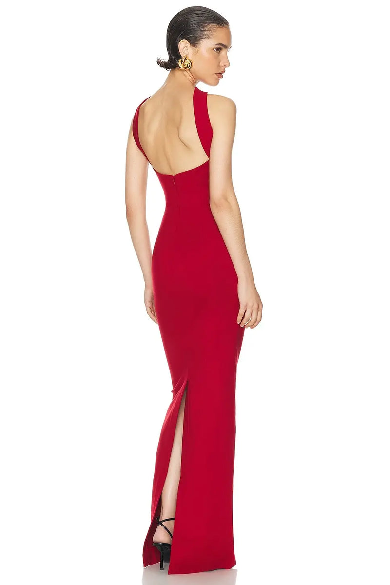 Neck-Wrap Strap Strapless Dress