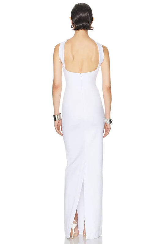 Neck-Wrap Strap Strapless Dress