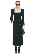 Retro Square Collar Wool Coat