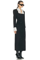 Retro Square Collar Wool Coat