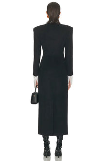 Retro Square Collar Wool Coat