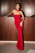 Neck-Wrap Strap Strapless Dress