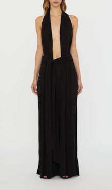 Halter Jersey Maxi Dress