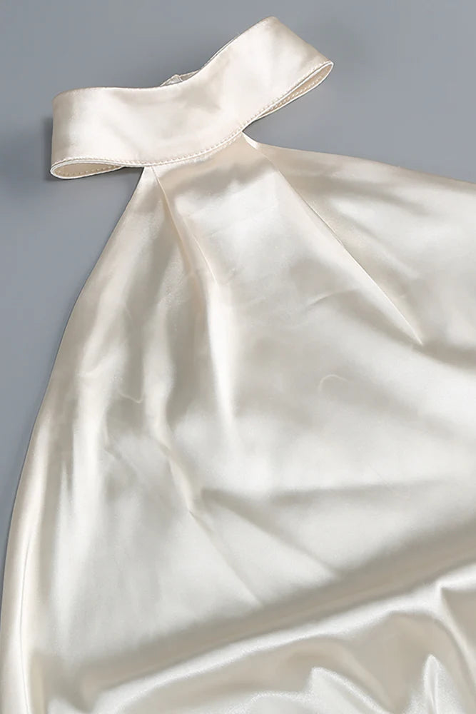 Halter Neck Open-Back Mini Dress