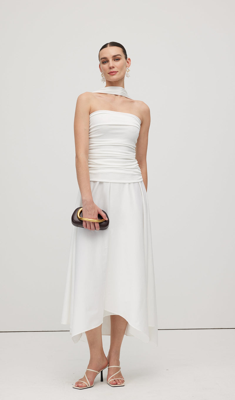 Halter Neck Tube Midi Dress