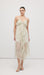 Halter Tulle Pleated Midi Dress