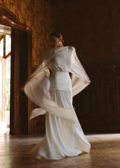Scarf-Style Backless Maxi Dress