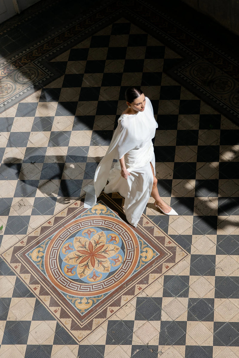 Scarf-Style Backless Maxi Dress