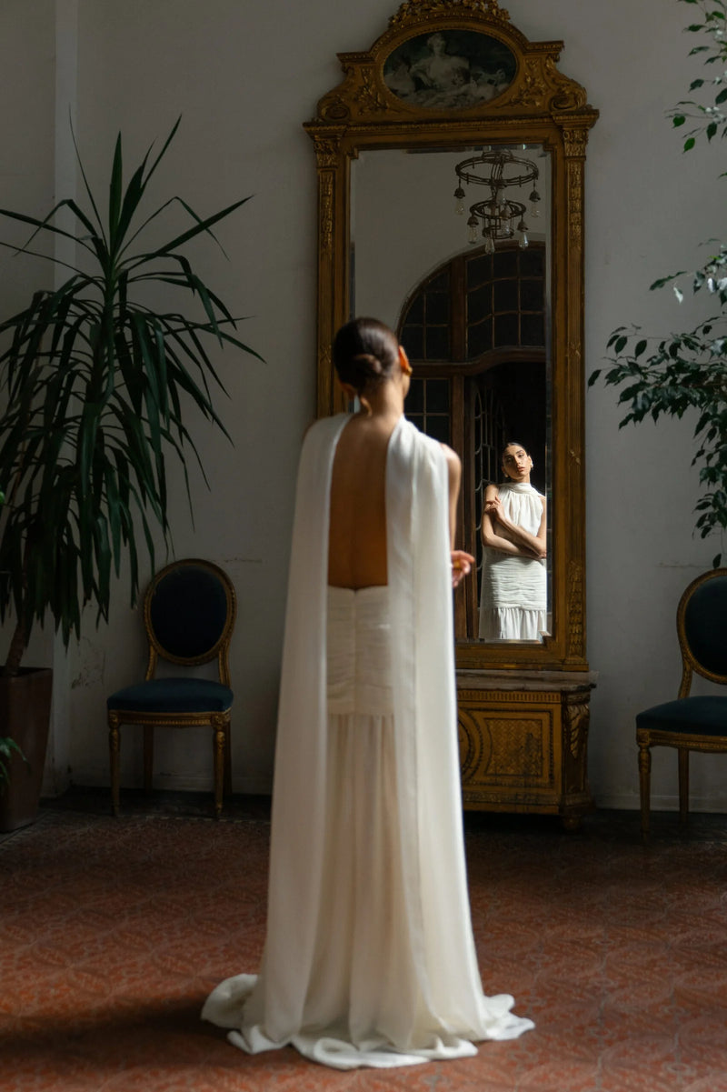 Scarf-Style Backless Maxi Dress