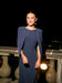 Navy blue and oyster-colored dress