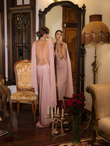 Satin Backless Dress