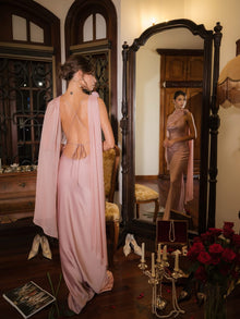 Satin Backless Dress