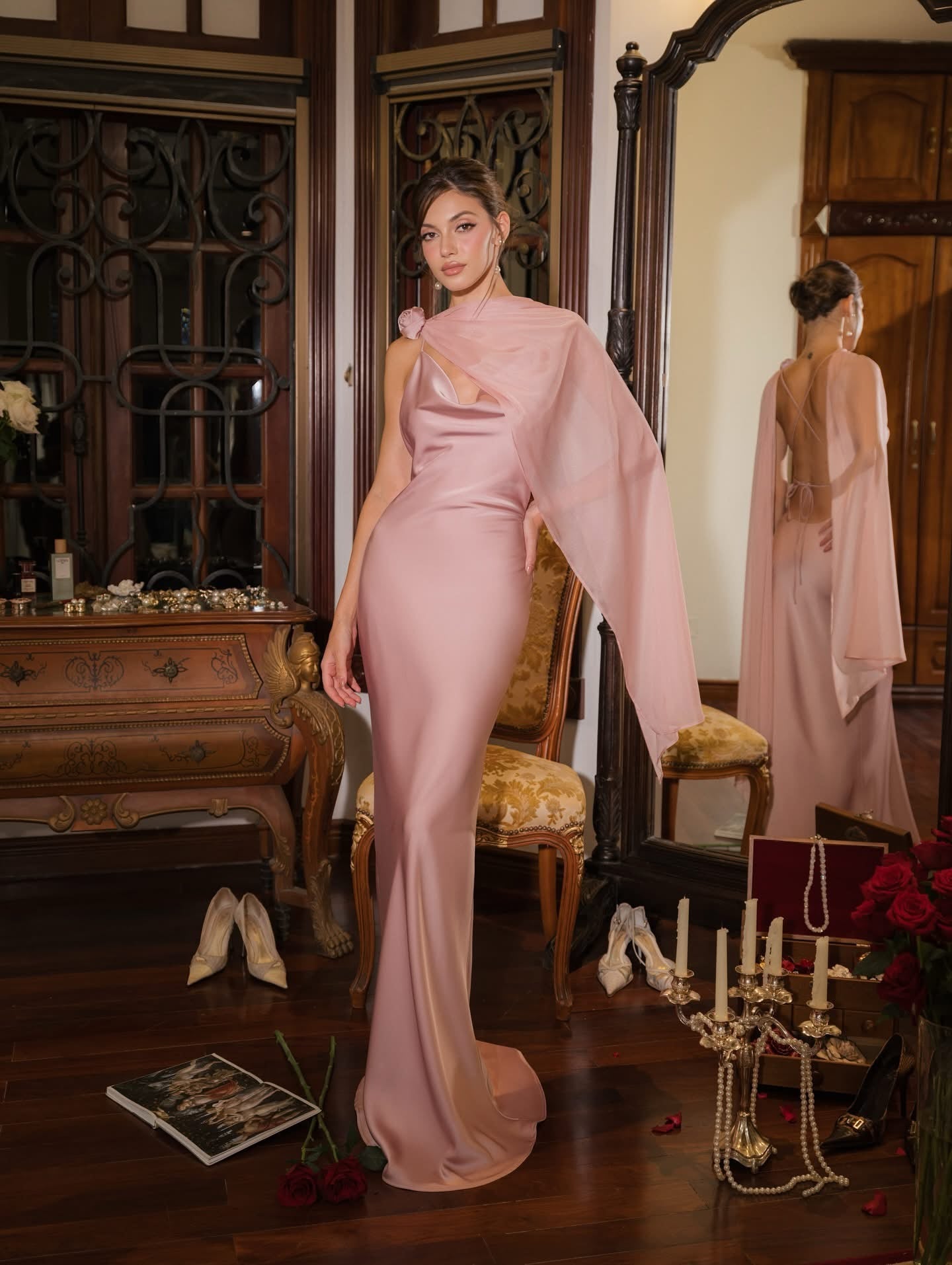 Satin Backless Dress