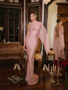 Satin Backless Dress