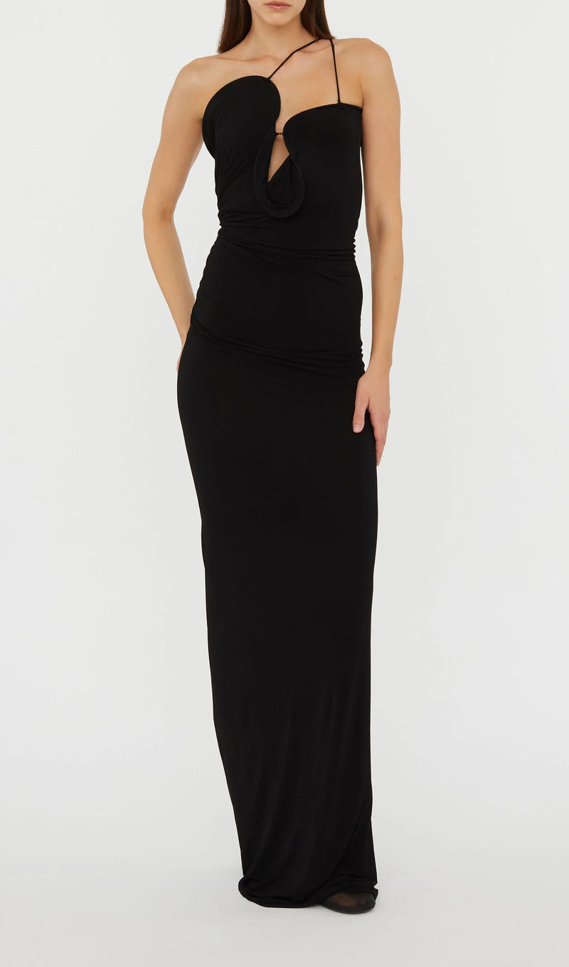 Jersey Ruched Maxi Dress