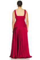 Spaghetti Strap Square-Neck Dress featuring Satin Contrast Panels