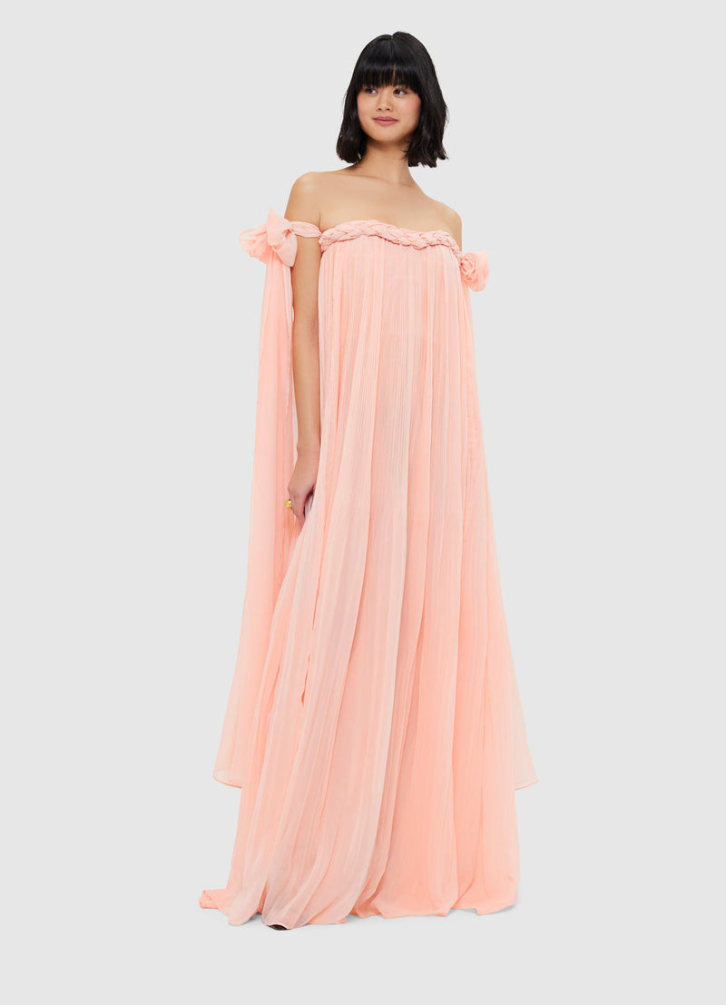 Camilla Draped Floor Length Dress