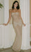 Starlite Off-Shoulder See-Through Maxi Dress