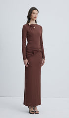Jersey Seductive Fitted Maxi Dress