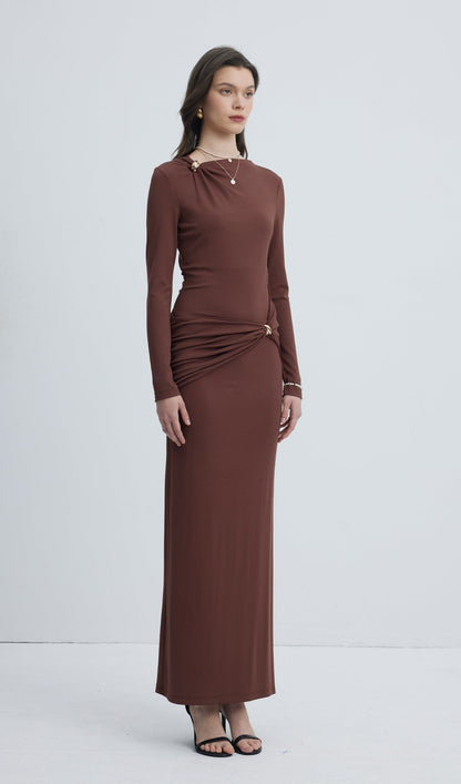 Jersey Seductive Fitted Maxi Dress