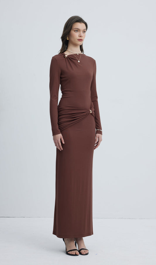 Jersey Seductive Fitted Maxi Dress