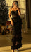 Corseted Lace Ruffles Maxi Dress