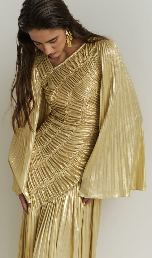 Metallic Maxi Dress