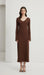 Solid Crew Neck Midi Dress