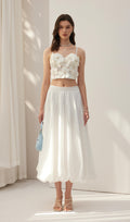 Pleated Midi Skirt