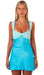 Ruched Back Lace Up Mini Dress