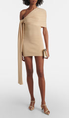 One Shoulder Lace Up Mini Dress