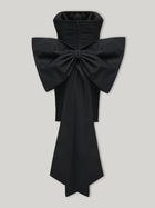 Ruched Bow Strapless Mini Dress