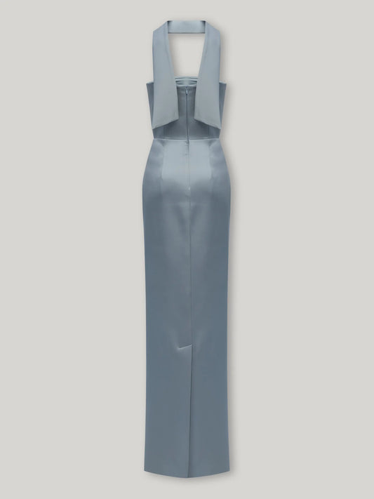Bust Bow Cut-Out Strapless Dress