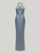 Bust Bow Cut-Out Strapless Dress